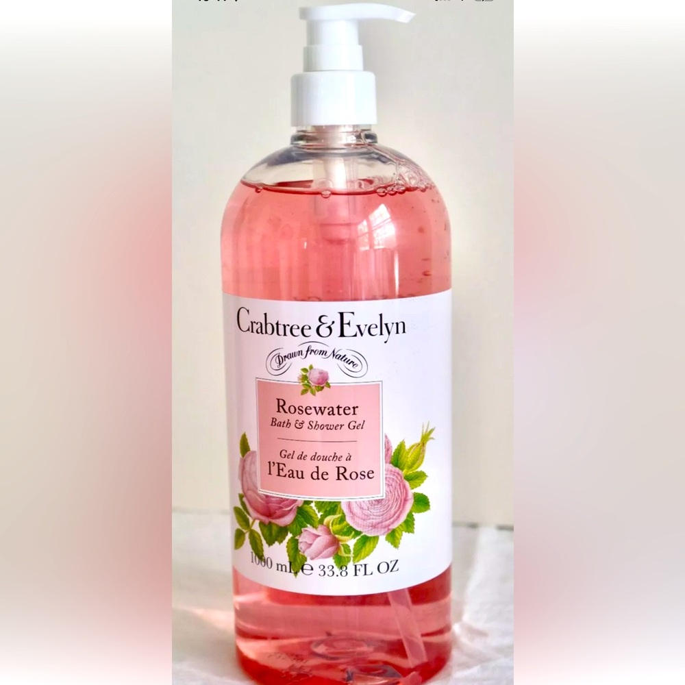 Crabtree & Evelyn Rosewater Bath & Shower Gel 33.8 fl oz (1000 ml)